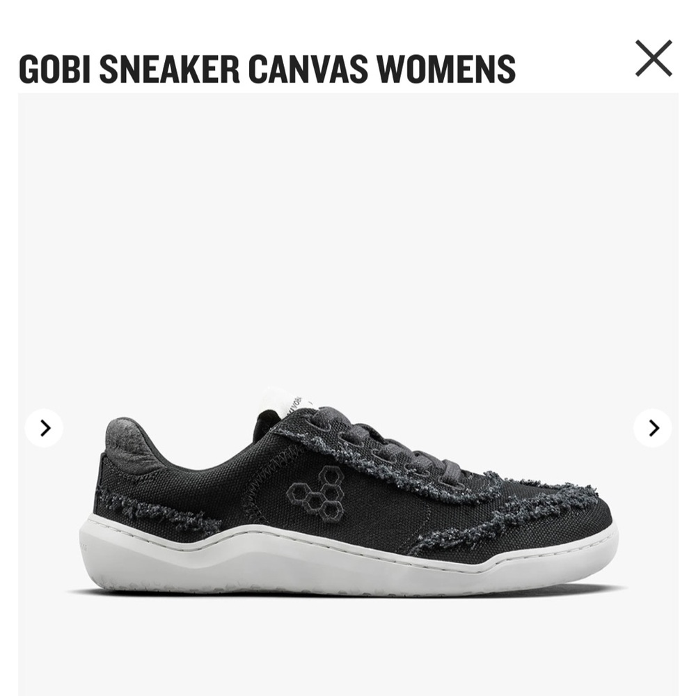Vivobarefoot Gobi Sneaker Canvas Shoes Obsidian Black
